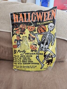 Vintage Beistle 16 Halloween Die Cut Jointed Halloween (60's & 70's) Decorations
